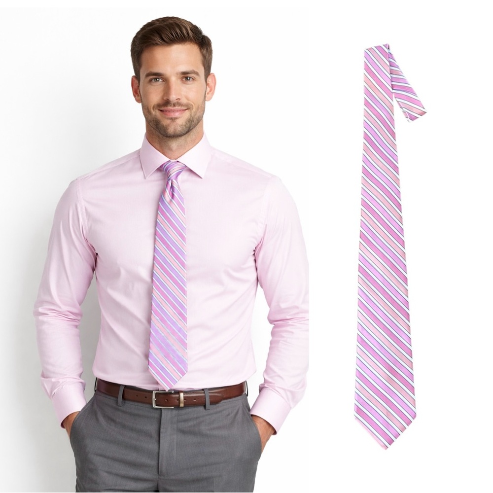 Arrow Pink and Purple Striped Tie
🔥% bundle of 3, 5, 10, 15 or 20 ties